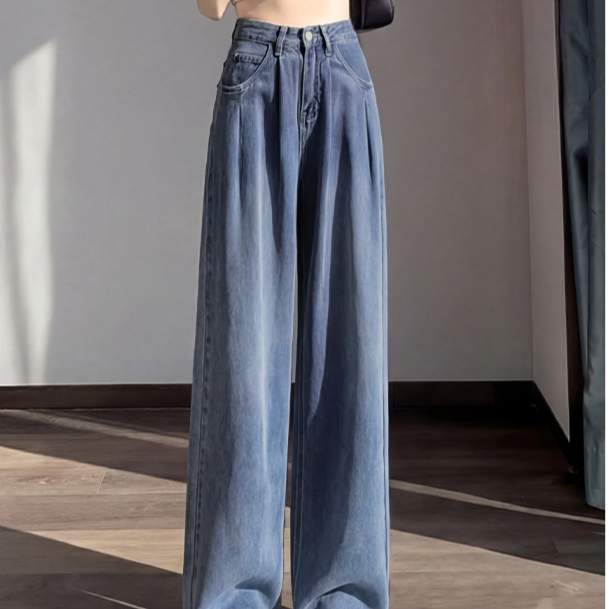 Pantalones anchos de tencel de tiro alto