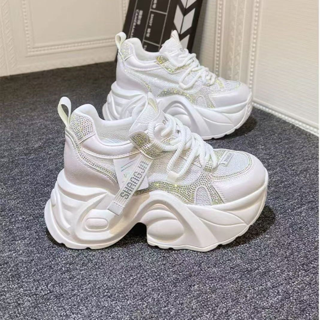 Zapatillas con plataforma de malla transpirable