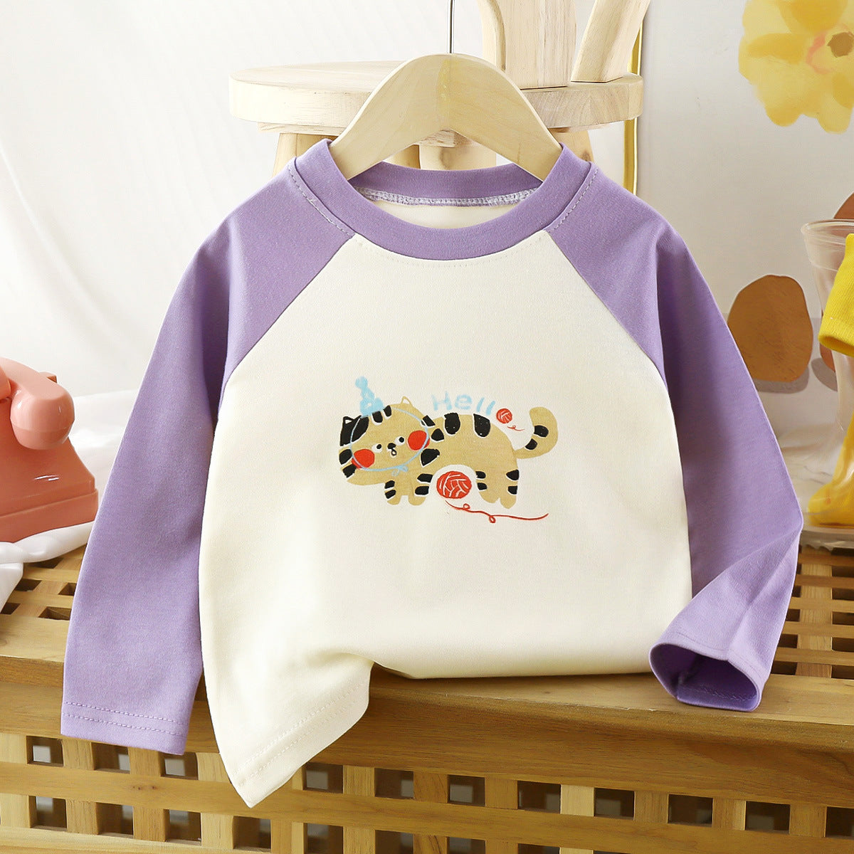 Camiseta infantil de manga larga con dibujos
