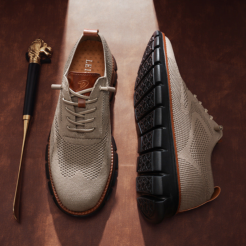 Zapatillas de punto ligeras sin cordones para hombre