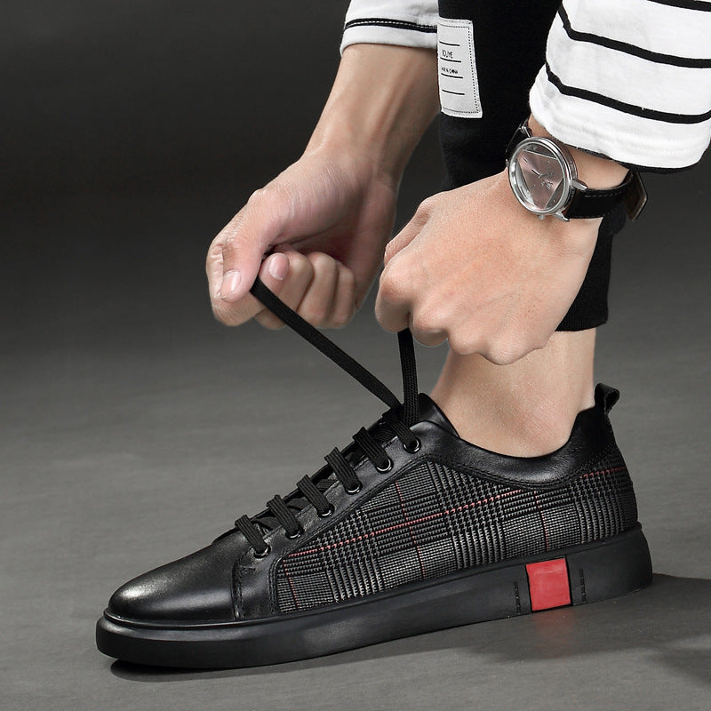 Zapatillas bajas de piel negras para hombre