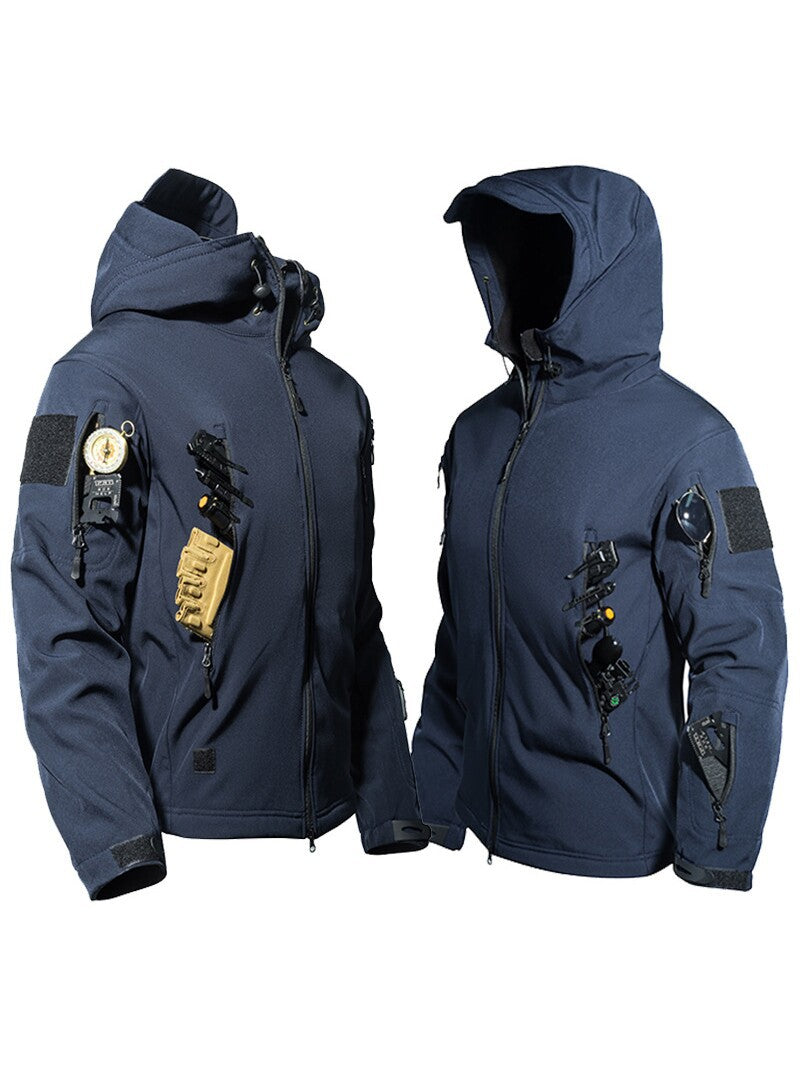Chaqueta softshell impermeable con forro polar para hombre