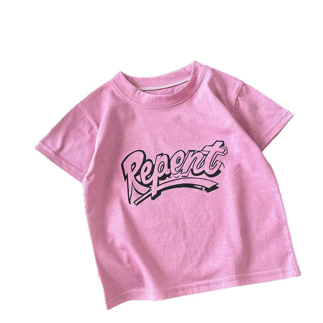 Camiseta infantil de algodon con estampado