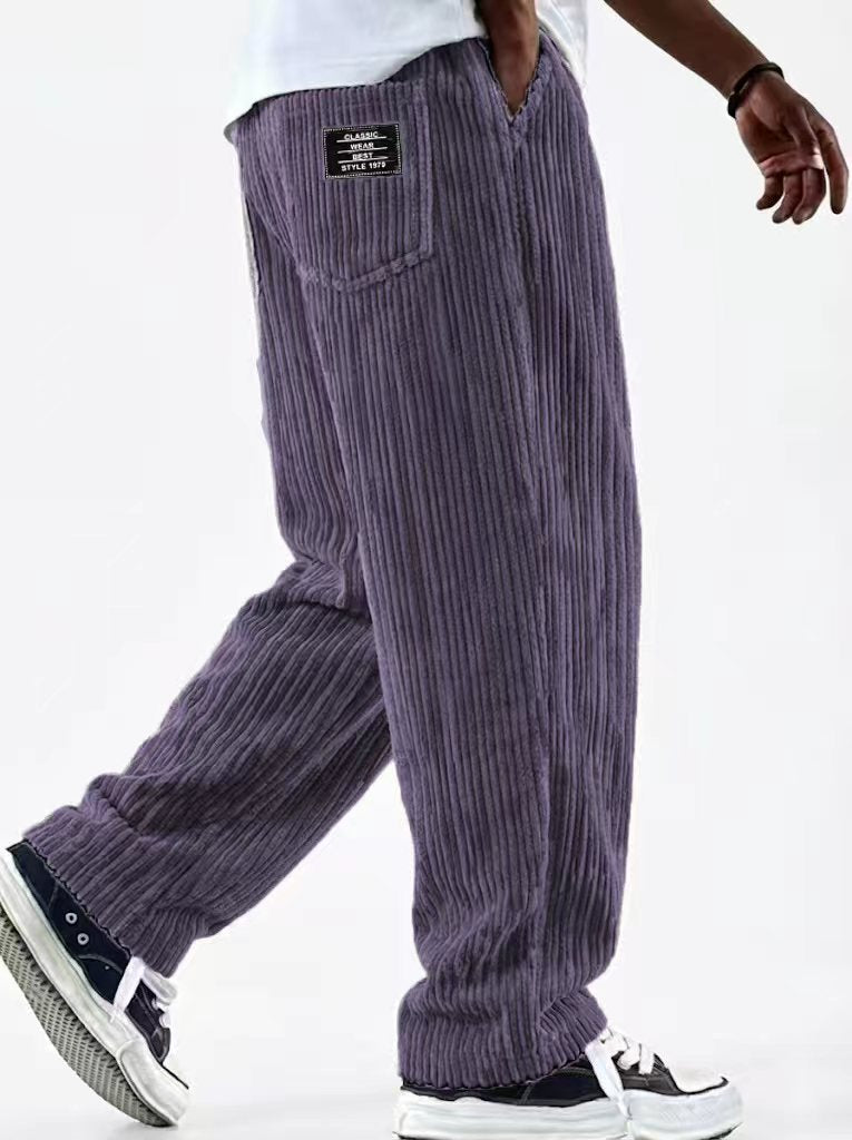 Pantalones de pana rectos para hombre