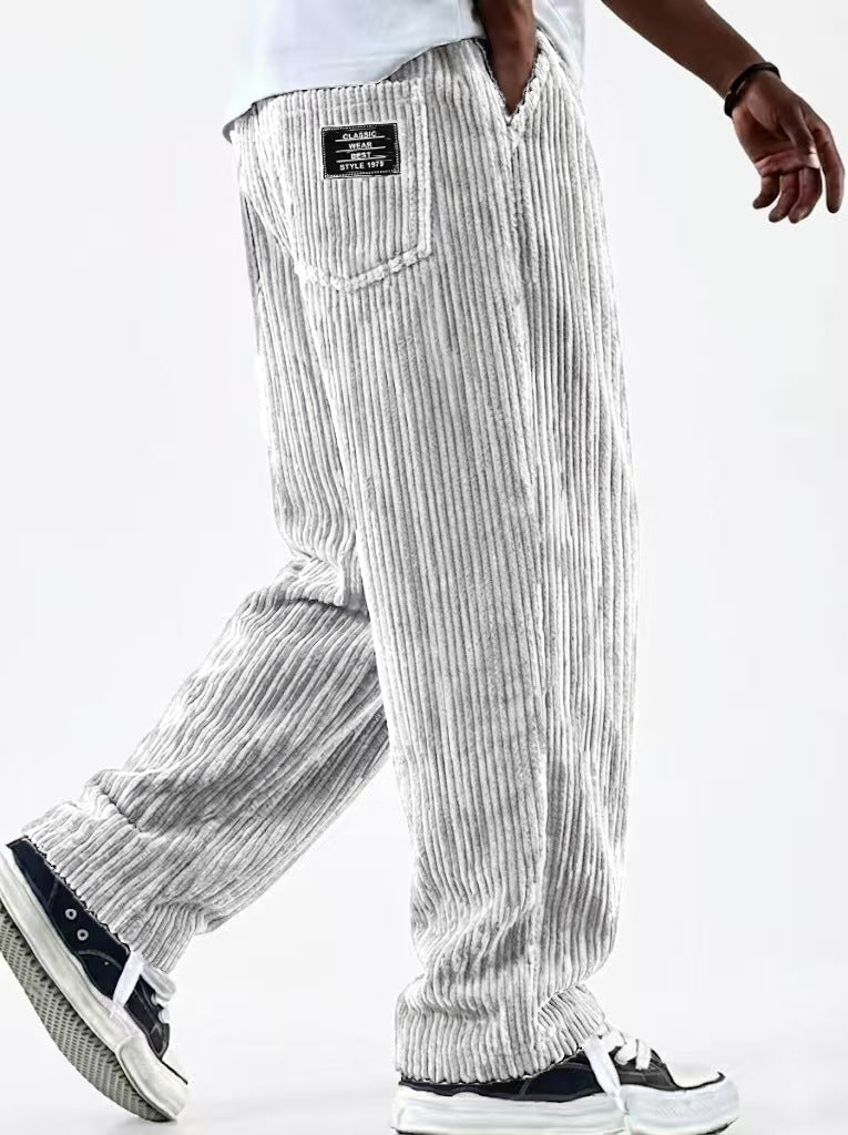Pantalones de pana rectos para hombre