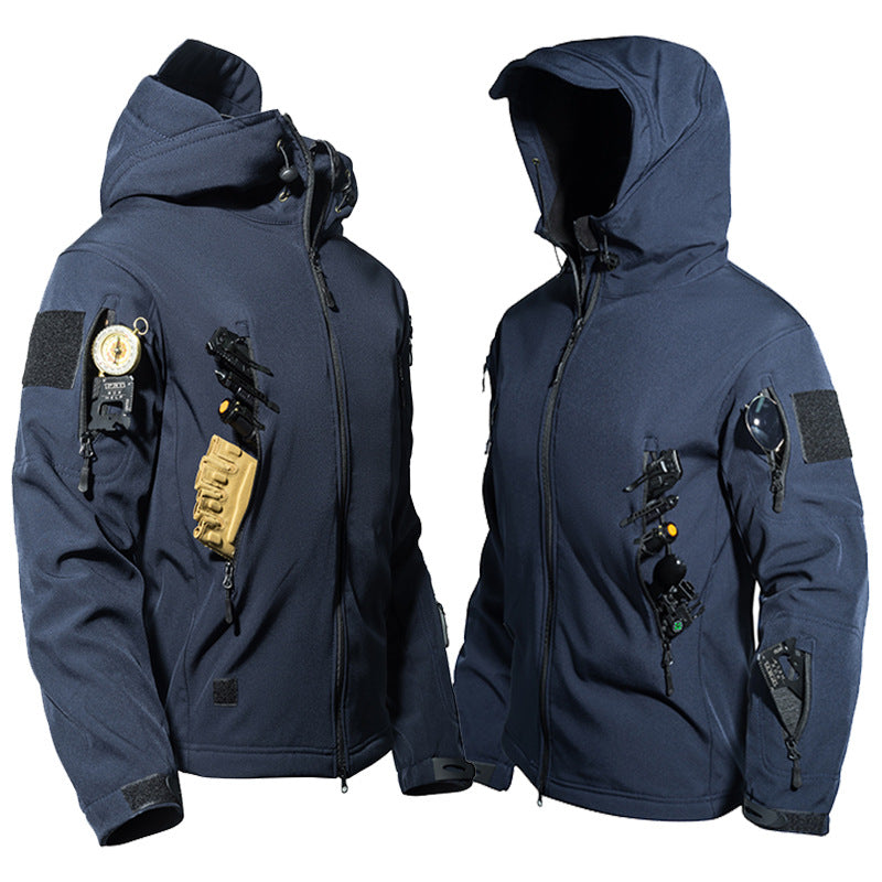 Chaqueta softshell impermeable con forro polar para hombre