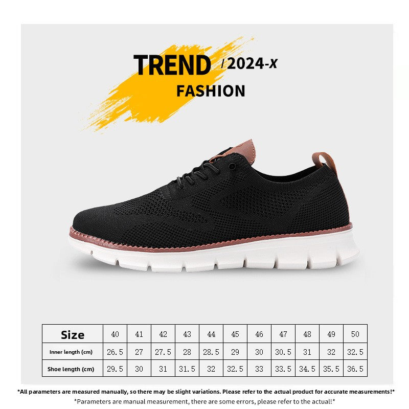 Zapatillas de punto ligeras sin cordones para hombre