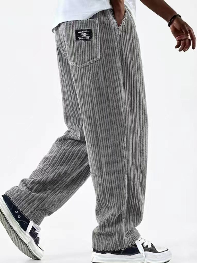 Pantalones de pana rectos para hombre