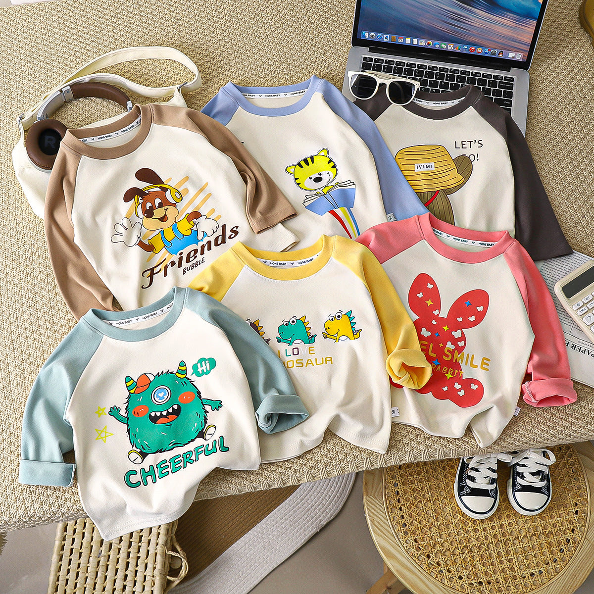 Camiseta infantil térmica de terciopelo