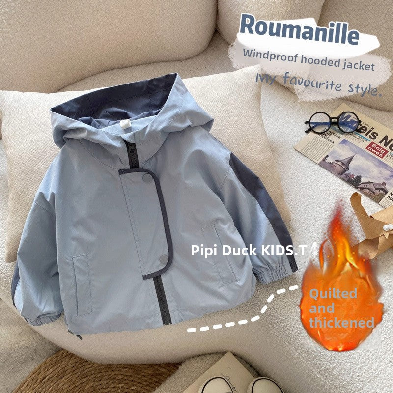 Chaqueta infantil con capucha y dibujos