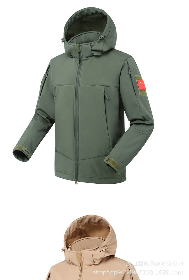Chaqueta softshell impermeable con forro polar para hombre