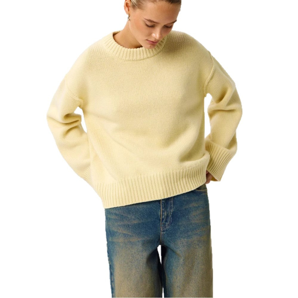 Jersey de punto holgado con cuello redondo
