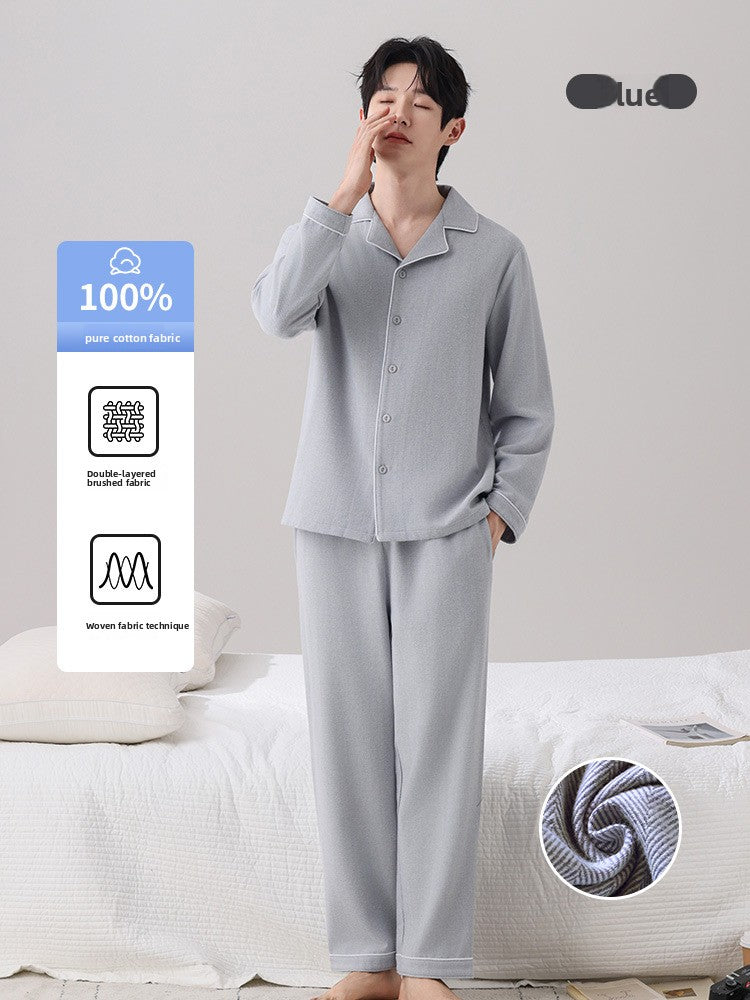 Pijama de algodón afelpado para hombre