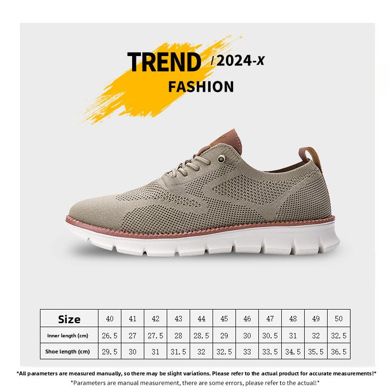 Zapatillas de punto ligeras sin cordones para hombre