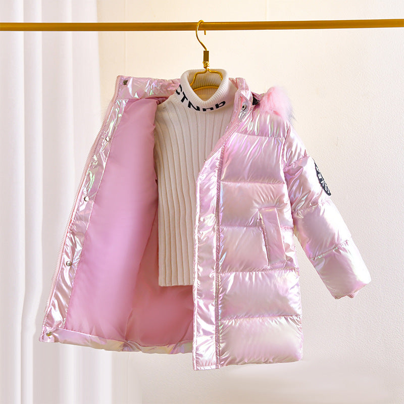 Chaqueta acolchada infantil con capucha desmontable