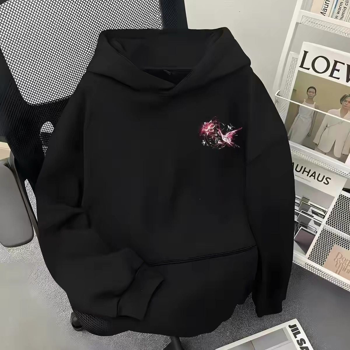 Sudadera infantil con capucha y estampado de mariposas