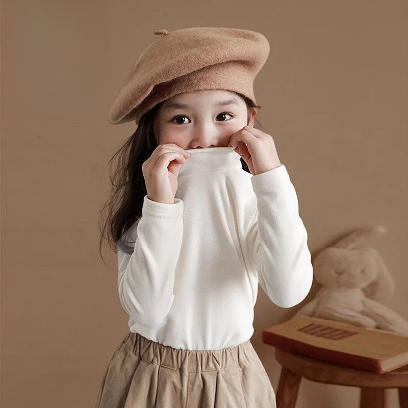 Camiseta infantil de cuello medio alto