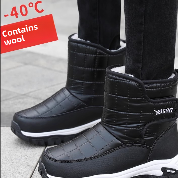 Botas de nieve impermeables con forro de borreguito