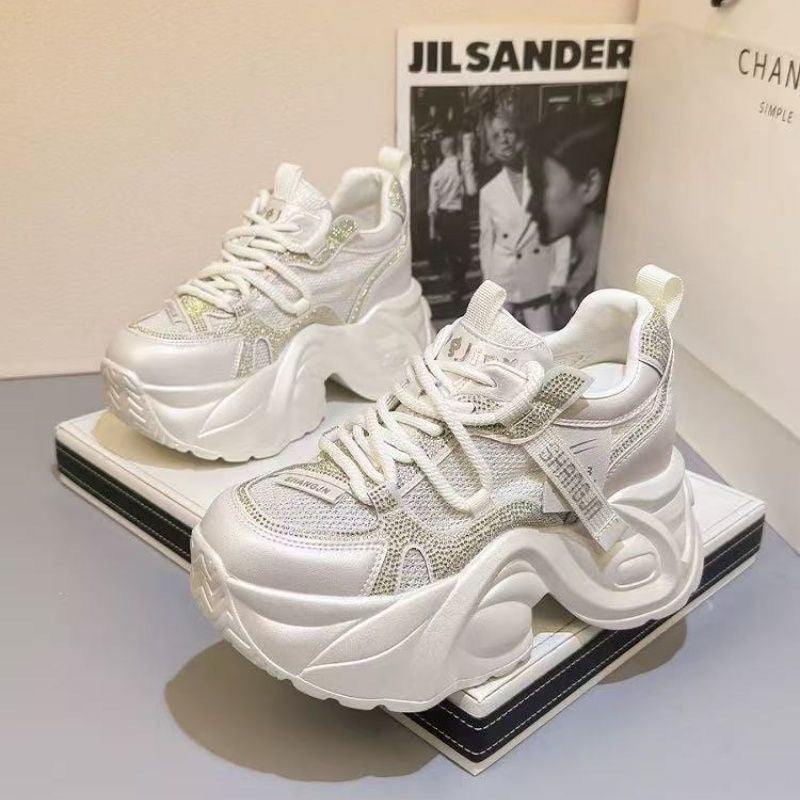 Zapatillas con plataforma de malla transpirable