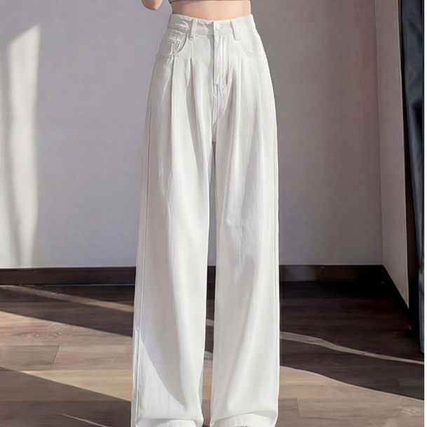 Pantalones anchos de tencel de tiro alto
