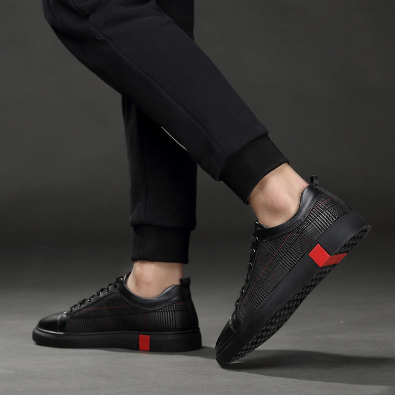 Zapatillas bajas de piel negras para hombre