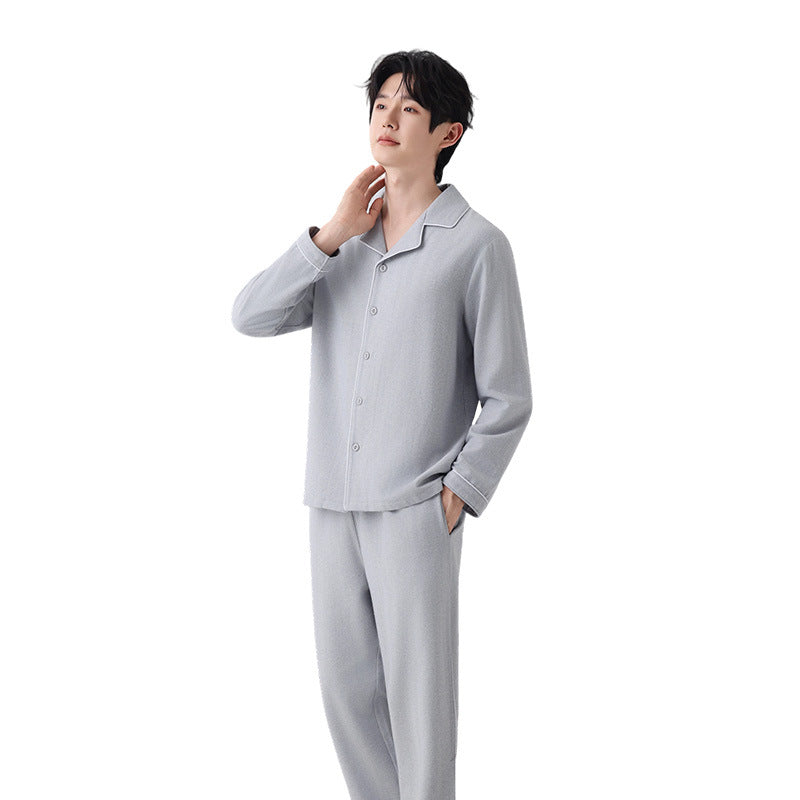 Pijama de algodón afelpado para hombre