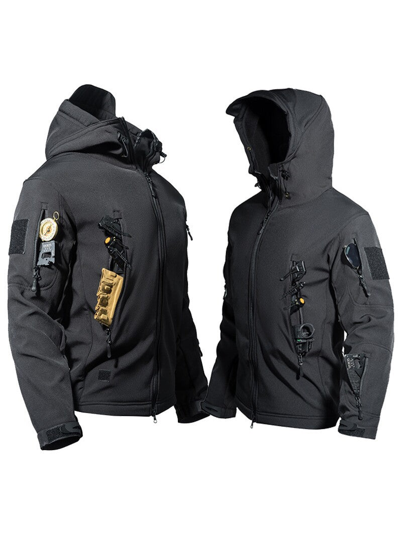 Chaqueta softshell impermeable con forro polar para hombre