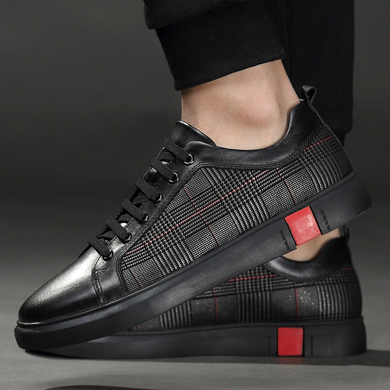 Zapatillas bajas de piel negras para hombre