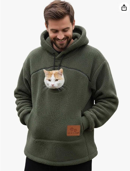 Sudadera polar con capucha y cordón