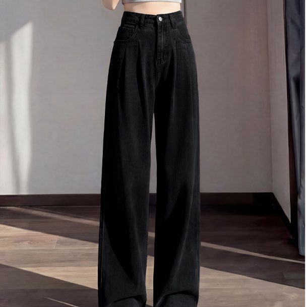 Pantalones anchos de tencel de tiro alto