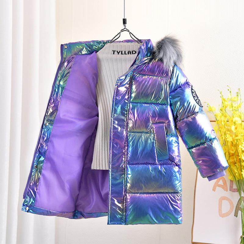 Chaqueta acolchada infantil con capucha desmontable