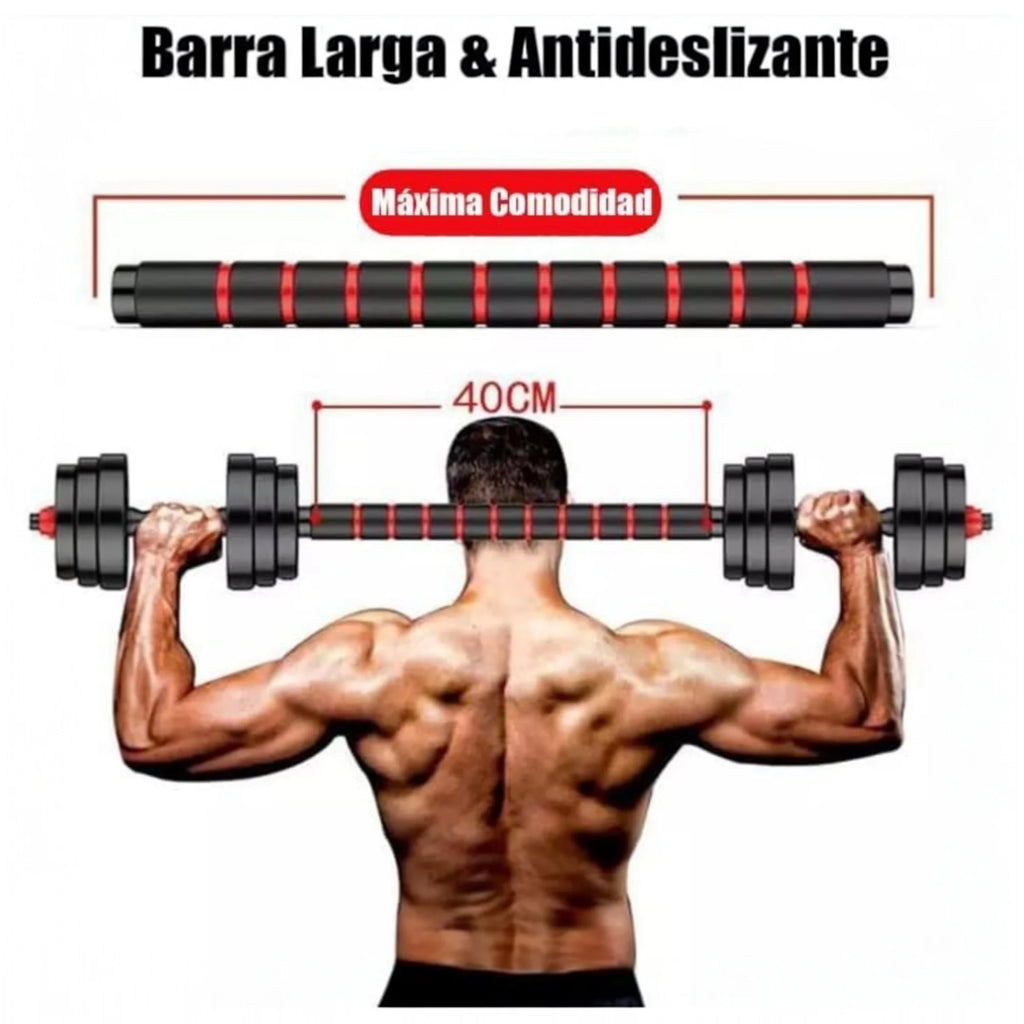 Mancuernas ajustables 2 en 1 (convertibles en barra)