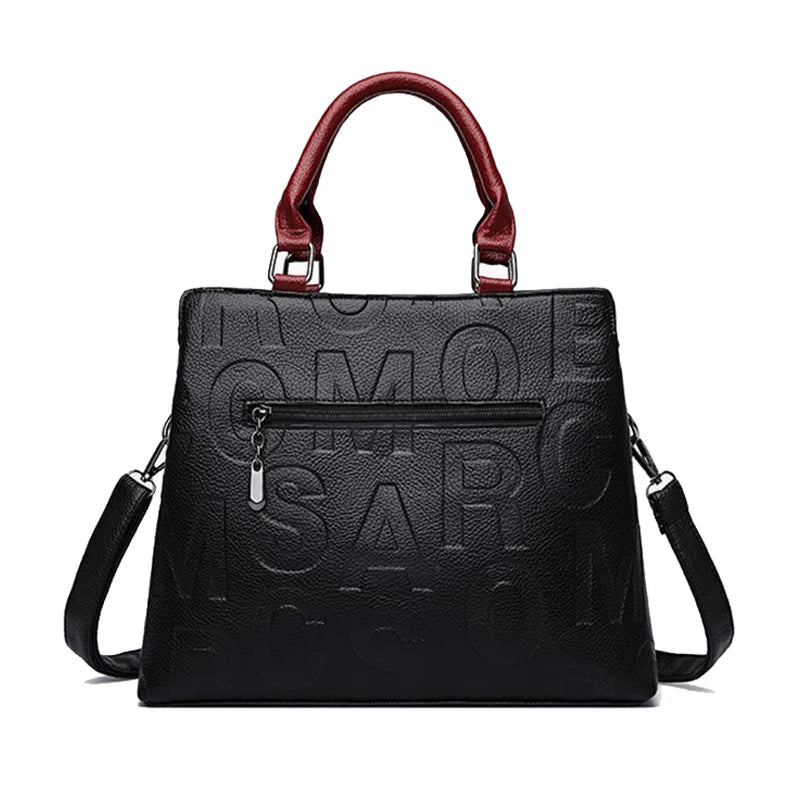 Bolso tote con letras en relieve