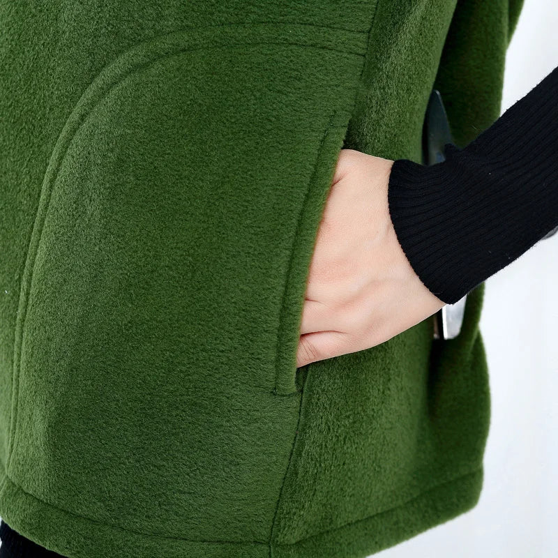 Chaleco polar sin mangas con cremallera para mujer (tallas grandes)