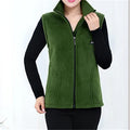 Chaleco polar sin mangas con cremallera para mujer (tallas grandes)