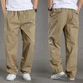 Pantalón cargo holgado de algodón para hombre