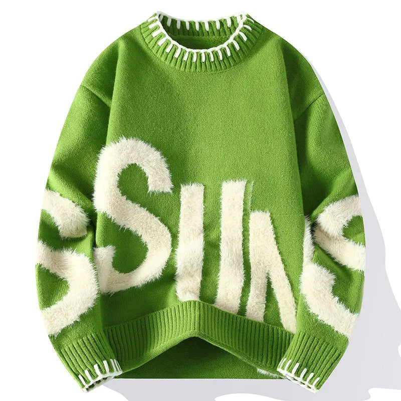 Jersey de punto de cuello redondo para hombre