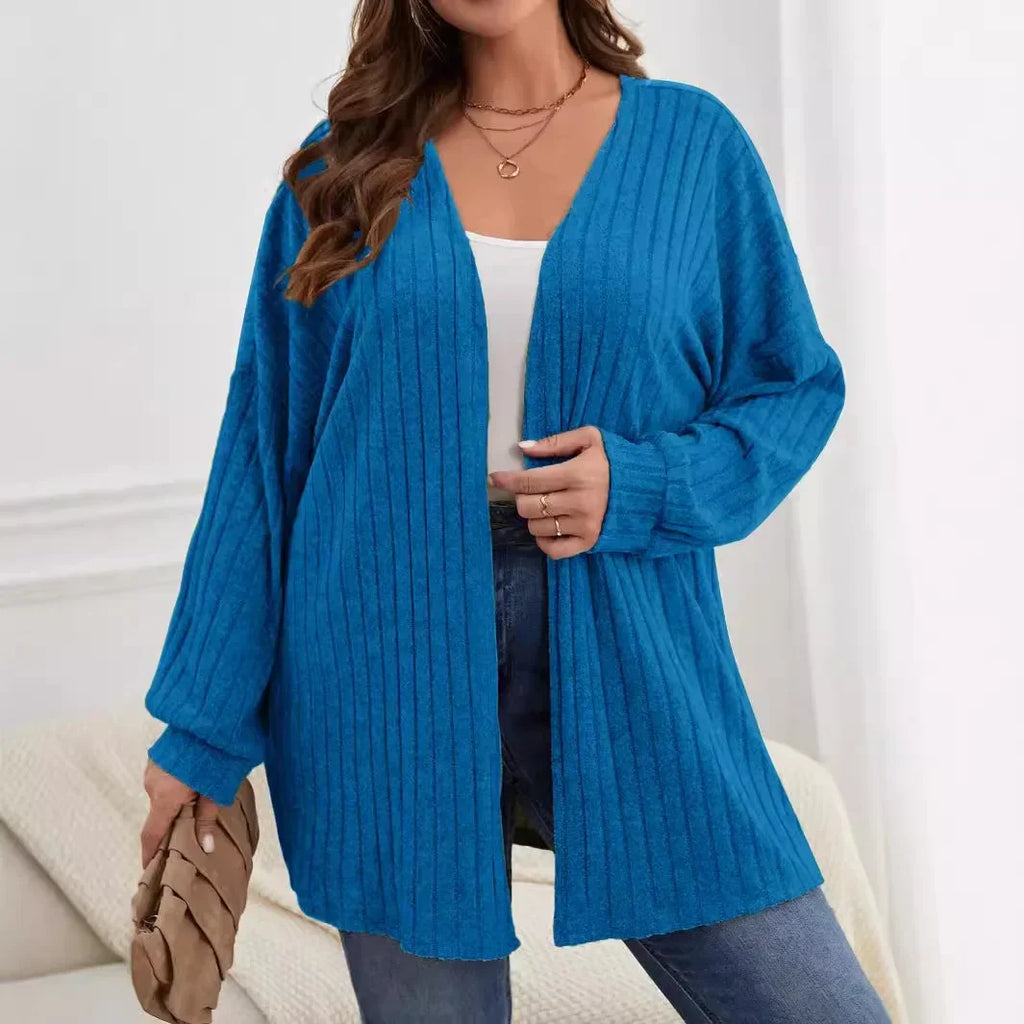 Cárdigan holgado de punto para mujer (1XL a 5XL)