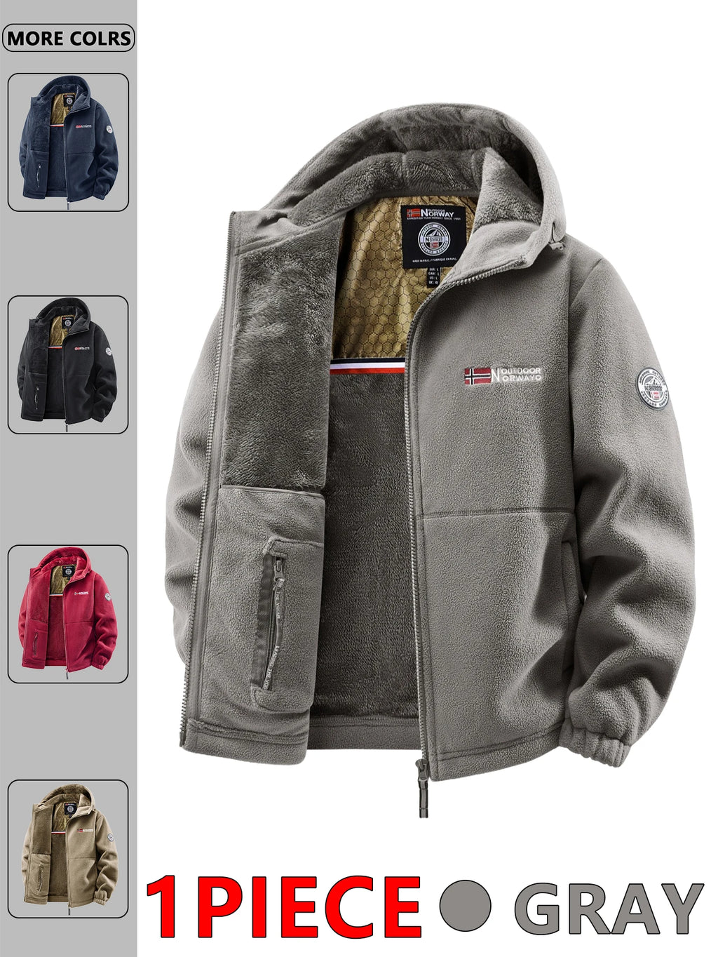 Chaqueta con capucha de otoño-invierno para hombre