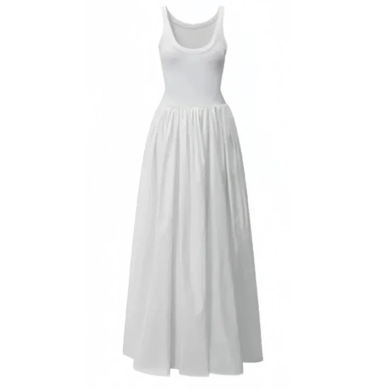 Conjunto de chaqueta de punto y vestido largo