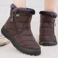 Botines de invierno con forro de pelo y cremallera