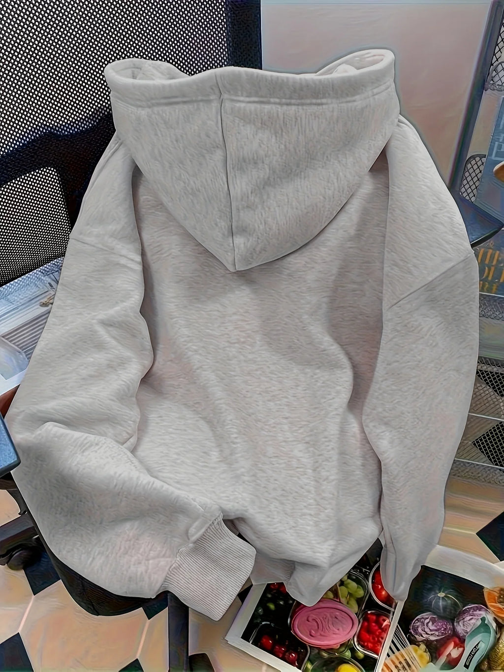 Sudadera holgada con letras para mujer