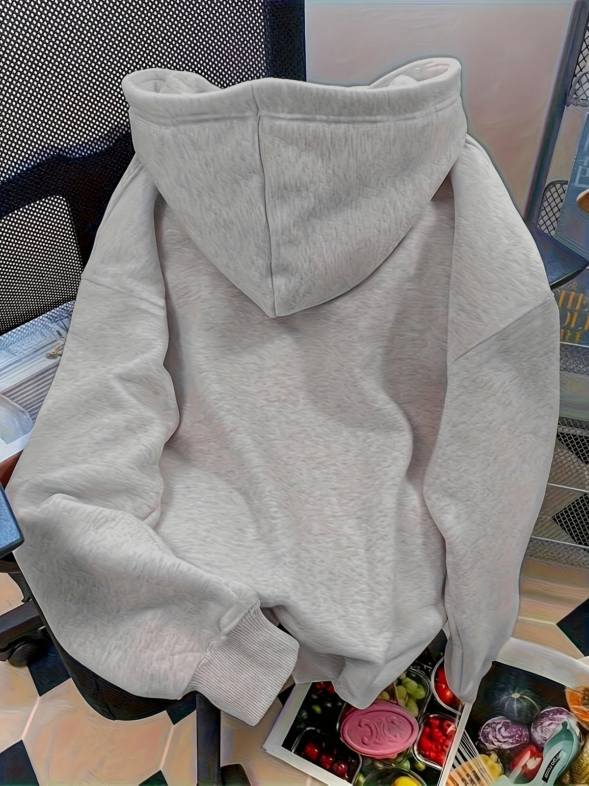 Sudadera holgada con letras para mujer