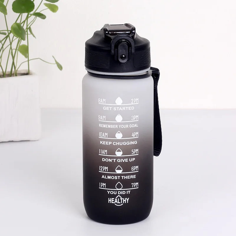 Botella de agua degradada motivacional (600 ml a 2 L)