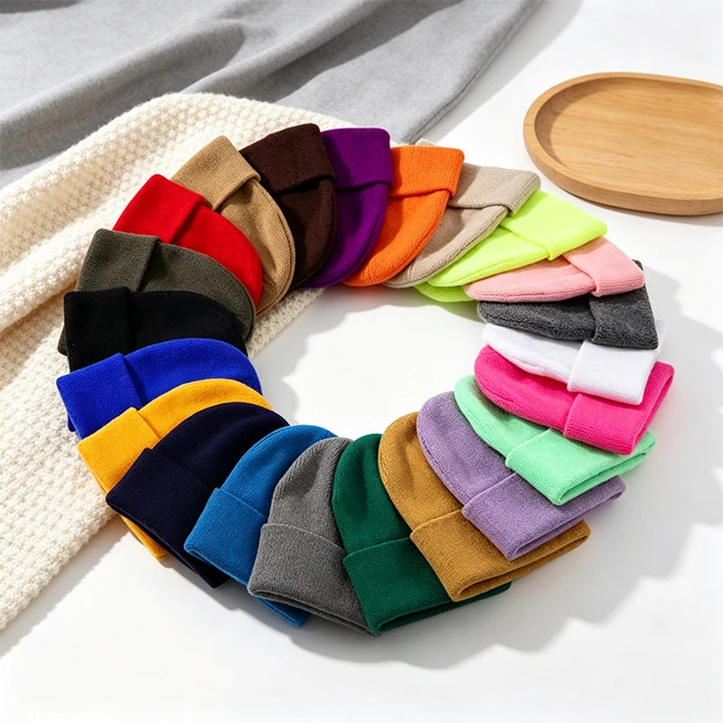 Gorro de lana con vuelta unisex