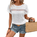 Blusa calada de manga corta para mujer