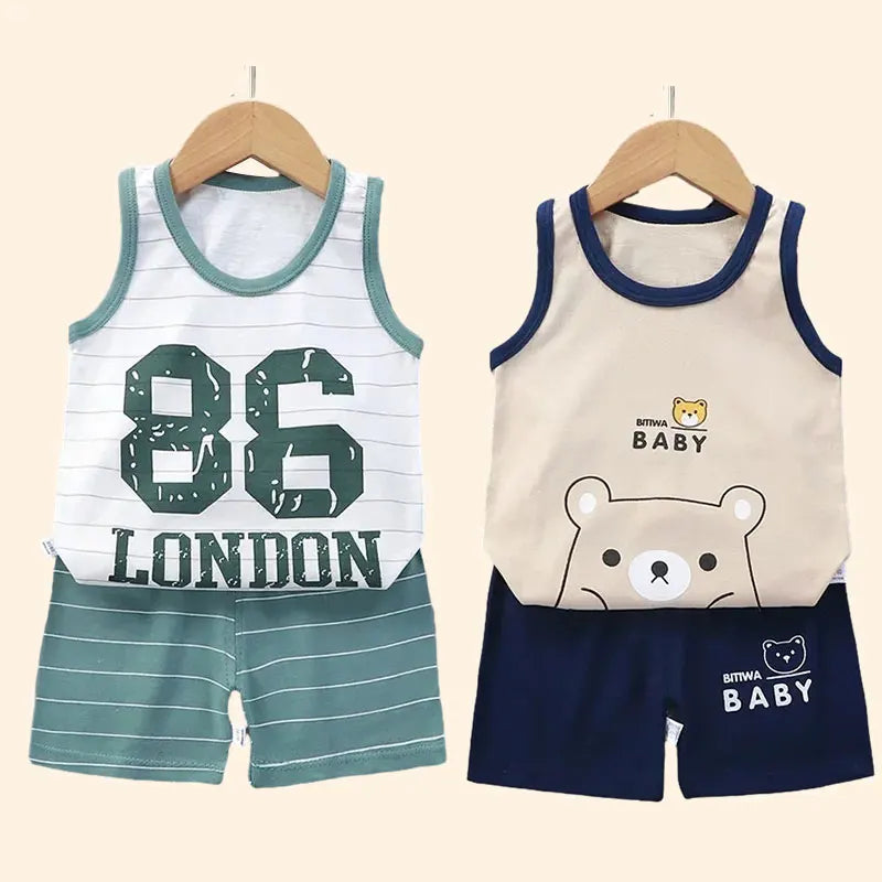 Conjunto infantil de camiseta de tirantes y short