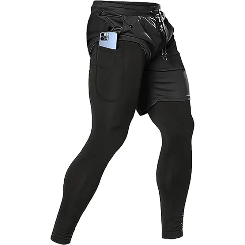 Pantalón de chándal 2 en 1 para hombre