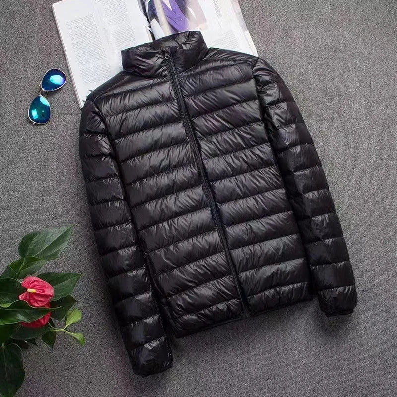 Plumífero ultraligero con capucha para hombre