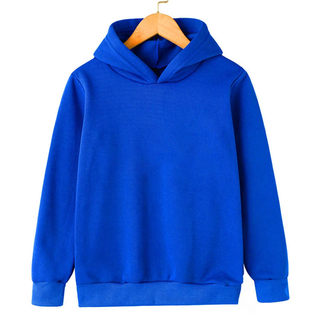 Sudadera infantil con capucha lisa